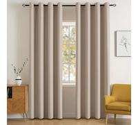 MIULEE Sepia-tan Blackout Curtains for Living Room 2 Panel Set, Premium Eyelet Curtains for Bedroom, Thermal Insulated Window Curtain Drapes, Black Out Curtain 90 Drop, Each Panel 46 x 90 Inches