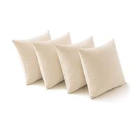 MIULEE Set of 4 Velvet Cushion Covers Soft Decorative Square Throw Pillow Cover Luxury Pillowcases for Livingroom Sofa Bedroom with Invisible Zipper 40cm x 40cm,16x16 Inches Blue Series