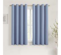 MIULEE Sky Blue Blackout Curtains for Living Room 2 Panel Set, Premium Eyelet Curtains for Bedroom, Thermal Insulated Window Curtain Drapes, Black Out Curtain 54 Drop, Each Panel 46 x 54 Inches