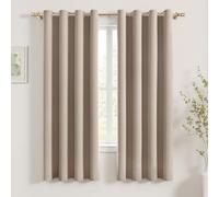 MIULEE Taupe Blackout Curtains for Living Room 2 Panel Set, Premium Eyelet Curtains for Bedroom, Thermal Insulated Window Curtain Drapes, Black Out Curtain 54 Drop, Each Panel 46 x 54 Inches