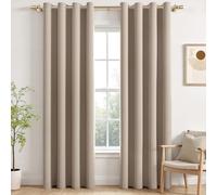 MIULEE Taupe Blackout Curtains for Living Room 2 Panel Set, Premium Eyelet Curtains for Bedroom, Thermal Insulated Window Curtain Drapes, Black Out Curtain 72 Drop, Each Panel 46 x 72 Inches