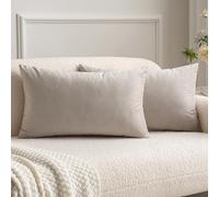 MIULEE Velvet Cushion Covers 30 x 50 Heart Wood Soft Sofa Cushions 2 Pieces