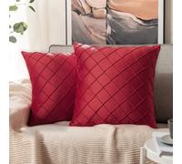MIULEE Velvet Cushion Covers Christmas Home 2 40x40cm 16x16 Red