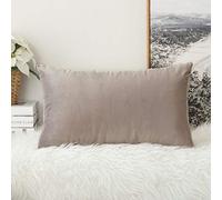 MIULEE Velvet Soft Decorative Square Throw Pillow Case Cushion Covers Luxury Pillowcases for Livingroom Sofa Bedroom with Invisible Zipper 30cm x 50cm 12x20 Inch 1 Piece Heart Wood
