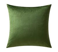 MIULEE Velvet Soft Decorative Square Throw Pillow Case Cushion Covers Pillowcases for Livingroom Sofa Bedroom with Invisible Zipper 24"x24" 1 Piece Matcha Green