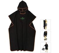 miuline Changing Towel Poncho with Hood Quick Dry Swim Drying Robe Microfibre Beach Towel for Adults Womens Men One Size Fit All (black)