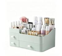 MIUOPUR Makeup Organizer for Vanity, Large Capacity Desk Organizer with Drawers for Cosmetics, Lipsticks, Jewelry, Nail Care, Skincare, Ideal for Bedroom and Bathroom Countertops - Large Green