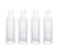 MIUPOO Condiment Squeeze Bottle, Transparent Oil Spray Bottle, With Silicone Valve Non Return Cap, No Oil Leakage and Hanging, Suitable for BBQ Sauce, Syrup and Condiments, 4 Pieces of 500ml(18 OZ).