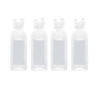 MIUPOO Condiment Squeeze Bottle, Transparent Oil Spray Bottle, With Silicone Valve Non Return Cap,Suitable for BBQ Sauce, Syrup, Oil and Condiments, 4 Pieces of 300ml(10 OZ)