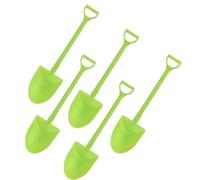 Miupoo Mini Shovel Shape Dessert Spoons,Small Cute Plastic Reusable Cutlery Dessert Spoons,Ice Cream Pudding Yogurt Tea Individual Package Spoon,100 Pieces,Green,11cm.