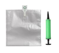 Miupoo Packaging Air Bags,Clear Plastic Inflatable Air Packaging Protector Bag with Free Pump Cushion,Air Cushion Blocking Packaging Bag,12x12Inchesx50Pieces