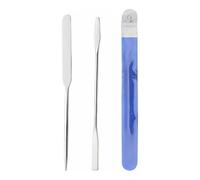 MIUPOO Stainless Steel Makeup Spatula With Storage Case, Professional Foundation Mixing, Spatula Cosmetic Cream Stirring Tool For Makeup Artist Diy Nail Art Paint Mixing,1 Set.