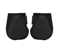 Miuterzxv Horse Support Boots, Neoprene PU Shell Hind Leg Boots for High Speed Sports, Secure Tendon Protection with Hook and Loop Closure for Jumping Running Racing (black hind legs M)