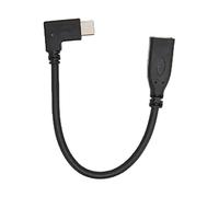 Miuterzxv USB 3.1 Type C Male to Female Extension Cable, 20cm Right Angle Adapter for Fast Data Transfer and Charging, Compatible with USB - C Devices Supporting HDMI VGA Signal