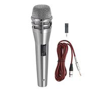 Miuterzxv Wired Dynamic Cardioid Handheld Microphone, Professional Karaoke Singing Mic with High - Fidelity Sound, Noise Filtering for Home Outdoor Stage Speech Use (Silver)