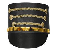 Miutii Adult Kids Drummer Marching Band Hat Majorette Drum Major Hat Orchestra Hat for Halloween Cosplay Party Black One Size