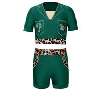 Miutii Jungle Explorer Costume Girls Zoo Performance Uniform | Halloween Cosplay Dress-up,Zookeeper Outfit,Sparkly Rhinestone,Leopard 2 Pcs Outfit,Jungle Short Sets,Zoo Keeper Uniform