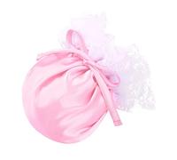 Miutii Men's Sissy C-String Lingerie Floral Lace Satin Drawstring Pouch Panties Mini Briefs Underwear Pink One Size