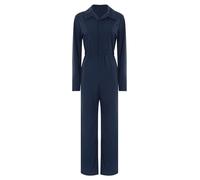 Miutii Work Coveralls for Women Casual Long Sleeve Full Body Overalls Jumpsuit Rompers Mechanic Workwear Navy Blue S