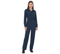 Miutii Work Coveralls for Women Casual Long Sleeve Full Body Overalls Jumpsuit Rompers Mechanic Workwear Navy Blue M