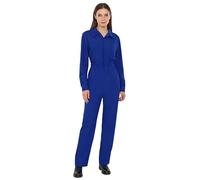 Miutii Work Coveralls for Women Casual Long Sleeve Full Body Overalls Jumpsuit Rompers Mechanic Workwear Blue XL