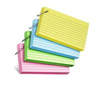 MIUTME 300PCS Flash Cards,3x5 Inches Colored Index Cards with Ring, Lined on Both Side Notecards Ruled Study Card Flashcards Heavy Note Cards for Studying,School, College (4 Colors)