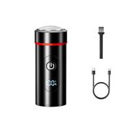 MIUUIPI Mini Razor Men's Electric, Portable Electric Shaver IPX7 Waterproof Small Shaver, Portable Rotary Dual Ring Electric Mini Shaver for Home, Car, Travel, Office
