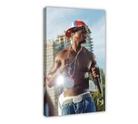 MIUUYE American Rapper 50 Cent Poster Canvas Poster Bedroom Decor Landscape Office Room Decor Gift 08x12inch(20x30cm)
