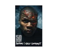 MIUUYE American Rapper 50 Cent Poster Canvas Poster Bedroom Decor Landscape Office Room Decor Gift 16x24inch(40x60cm)
