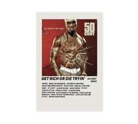 MIUUYE American Rapper 50 Cent Poster Canvas Poster Bedroom Decor Landscape Office Room Decor Gift 20x30inch(50x75cm)