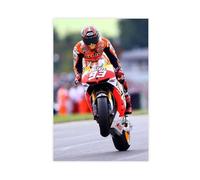 MIUUYE Marc Marquez, MotoGP Wall Art, Canvas Poster Bedroom Decor Landscape Office Room Decor Gift 12x18inch(30x45cm)