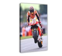 MIUUYE Marc Marquez, MotoGP Wall Art, Canvas Poster Wall Art Decor Print Picture Paintings for Living Room Bedroom Decoration 16x24inch(40x60cm)