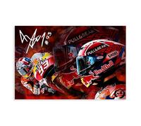 MIUUYE Marc Marquez Motorcycle Art Print Canvas Poster Bedroom Decor Landscape Office Room Decor Gift 12x18inch(30x45cm)