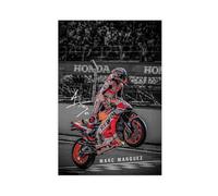 MIUUYE Marc Marquez Wheelie Photo Print Canvas Poster Bedroom Decor Landscape Office Room Decor Gift 24x36inch(60x90cm)
