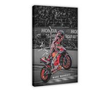 MIUUYE Marc Marquez Wheelie Photo Print Canvas Poster Wall Art Decor Print Picture Paintings for Living Room Bedroom Decoration 16x24inch(40x60cm)