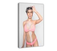 MIUUYE Sexy Actress Mia Khalifa Posters Canvas Poster Bedroom Decor Landscape Office Room Decor Gift 12x18inch(30x45cm)