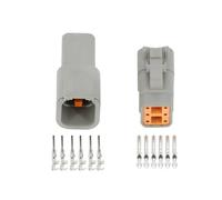 MIUYTRN 1 Set 2P-12P 06-2S 3S 4S 04-2P 3P 4P 6P 8P 12P 20-24 Waterproof Connector with Pins Automotive Sealed Plug cuicui(DTM04-6P DTM06-6S)