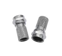 MIUYTRN 10 Pcs 75-5 F Connector Screw RG6 Satellite TV Antenna Cable Twist-on Brass F Plug Connector cuicui