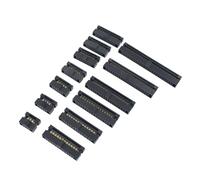 MIUYTRN 10pcs 1.27mm 6 8 10 12 14 16 20 24 26 30 34 40 50 Pin Female Header Socket Connector 0.635mm Pitch Flat Cable 10P 14P cuicui(50P)