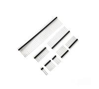 MIUYTRN 10PCS 2.54mm Single Row Male Connector PCB Board Pin Header Long 13/15/17/19/21/25mm 2p 3p 4p 5p 6p 8p 10p 15p 30p 40p Copper cuicui(15mm,1x5p)