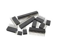 MIUYTRN 10Pcs 2x2/3/4/5/6/7/8/9/10/12/16/20/40 Pin 2.54mm Connector Strip Socket Double Row Female Right Angle cuicui(2X20Pin)