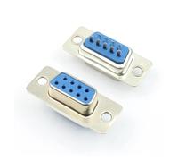 MIUYTRN 10pcs D-SUB 9 Pin Male Female Standard Solder 9P Connector DIP Mount Serial Port Adapter 2 Rows DB9 cuicui(9P Female)