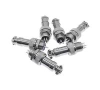 MIUYTRN 10PCS Metal Connector GX12 Panel Circular Connector Plug Socket 2pin 3Pin 4Pin 5Pin 6Pin 7Pin 5A 125v M12 Connectors cuicui(4Pin Metal cap10PCS)