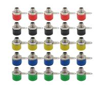 MIUYTRN 10Pcs Red Black 4mm Banana Plug Socket Speaker Cable Connector Gold Plated/Nickel Plated 4mm Banana Male Female Binding Post cuicui(25Pcs)