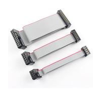 MIUYTRN 2pcs 2.54mm Pitch Female Male Connector 6/8/10/16/18/20/24/26/30/34/40/50 Pin Flat Ribbon Data Cable 10CM 20CM 30CM cuicui(Length 10CM,2X9 18P)