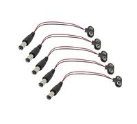 MIUYTRN 5/10Pcs 9V DC Battery Snap Connector Clip Power Cable Plug Barrel Jack 15cm DIY cuicui(10Pcs)