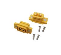 MIUYTRN XT60NE-F Connector XT60E XT60 Female Socket Plug Soldering Panel Mount Screws Drone Lipo Battery DIY cuicui(2Pcs)