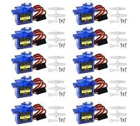 Miuzei 10 pcs SG90 9G Micro Servo Motor Kit for RC Robot Arm Helicopter Airplane Remote Control