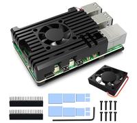 Miuzei Metal Case for Raspberry Pi 5, Pi 5 Case with PWM Fan Pi Aluminium Alloy Case Passive Cooling for Raspberry Pi 5B 4GB/8GB (No Pi Board)