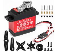 Miuzei Servo 25 kg 270° RC Digital Servo Motor Waterproof Metal Gear Motor Model Making for Arduino Car 1/10 1/8 1/12 Robot Arm Aeroplane 8.4V HV High Speed Torque Micro Steering Servo with Cable 25T